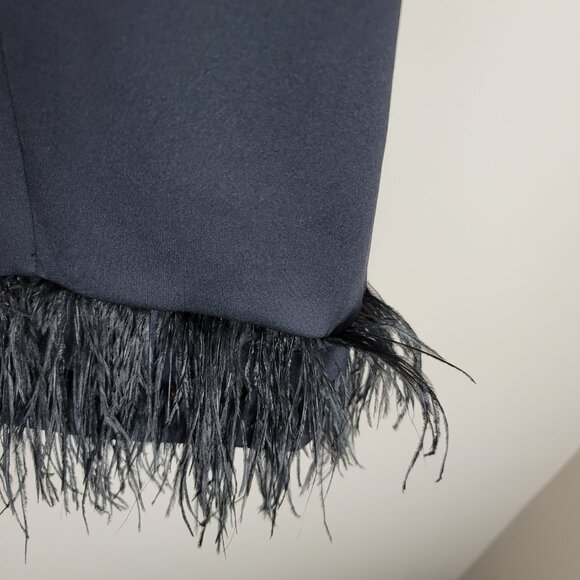 Donna Ricco Feather-Hem Sleeveless Sheath - Picture 15 of 15